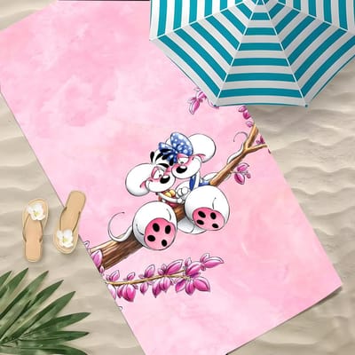 D-Diddl Muis Handdoek Polyester Strandlaken Sneldrogend Zandvrij Badhanddoek Voor Zomer Zwembad Reizen Vakantie 60x35CM
