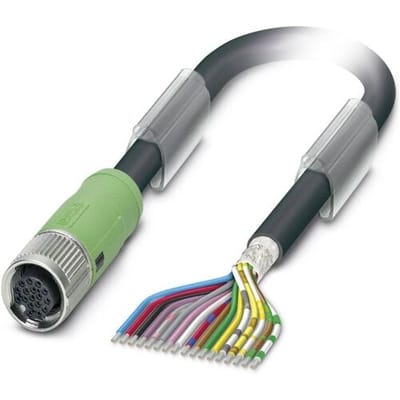 Phoenix Contact 1430297 Sensor/actuator connector, geassembleerd M12 Aantal polen (sensoren): 17 Bus, recht 3.00 m 1 stuk(s)