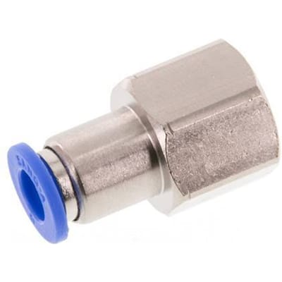 6mm x G1/4'' Messing/PA 66 Insteekfitting Binnendraad NBR [2 Stuks]