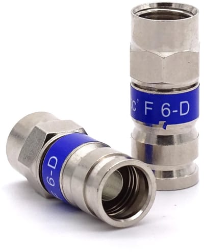 tc'eq - F-Connector - Compressie - Serie 6 - Blauw