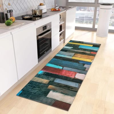 Moderne Houtnerf Print Keuken Vloermat Huis Entree Deurmat Woonkamer Slaapkamer Tatami Vloer Decoratie Tapijt Badkamer Mat 40x60cm