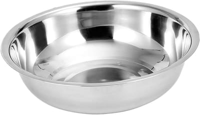 Roestvrijstalen Keukenwasbekken - Mengkom Afwasbak - Groenten Wassen - Verdikt Sterke Hardheid - 34x34x9CM - Zilver