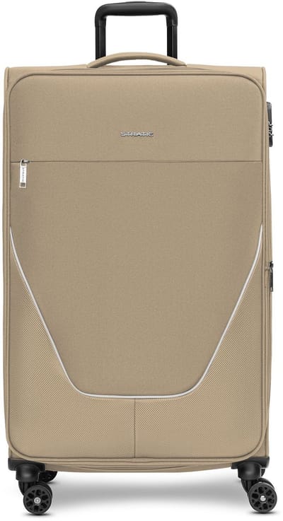 Stratic taska 4 wielen Trolley L 76 cm met uitbreidingsplooi - Zachte bagage - Combinatieslot - taupe