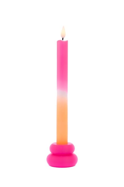BonLifestyle - Ledkaarsen - nr 29 - Neon Roze-Neon Oranje- 2 stuks