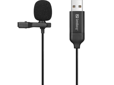 Sandberg - 126-40 - USB Clip Microphone - Zwart