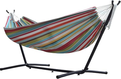 XXL Tweepersoons Hangmat met Stevig Stalen Frame - Weerbestendig Polyester