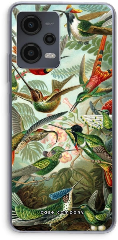 Case Company® - Hoesje geschikt voor Xiaomi Redmi Note 12 hoesje - Haeckel Trochilidae - Soft Cover Telefoonhoesje - Bescherming aan alle Kanten en Schermrand