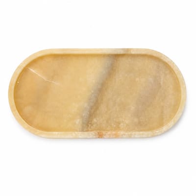 Marmoree - Onyx - Dienblad - Ovaal - Geel - 35x17cm
