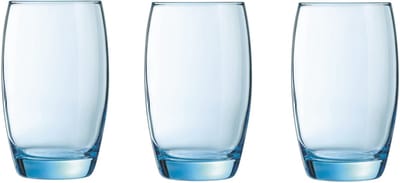 Arcoroc Waterglazen/drinkglazen - 18x stuks - transparant blauw - 350 ml - Glazen