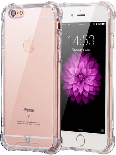Hoesje geschikt voor iPhone 6 Plus / 6s Plus - Anti Shock Proof Siliconen Back Cover Case Hoes Transparant