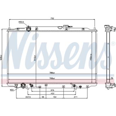 Radiator, motorkoeling NISSENS 69477