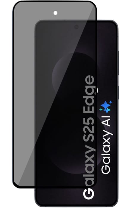 TechNow Privé Screenprotector geschikt voor Samsung Galaxy S25 Edge Screenprotector - Privacy Beschermglas - Rounded - Privacy Proteqt+