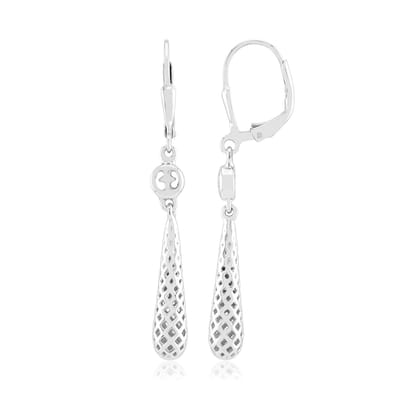 Cavill - Zilveren Oorbellen Monosono Collectie - 925 Sterling Zilver Geplateerd - Druppelvormig Met Leverback Sluiting - Elegant Licht Ontwerp 42mm