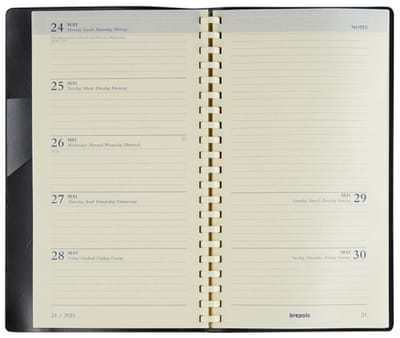 Brepols agendavulling 2026 - NOTAPLAN - Vulling - Weekoverzicht - 1w/2p - 8,9 x 16 cm