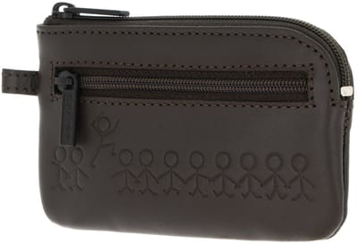 oxmox Leren sleutelgeval Leather Keyholder Jumping Jack Embossed Brown donkerbruin