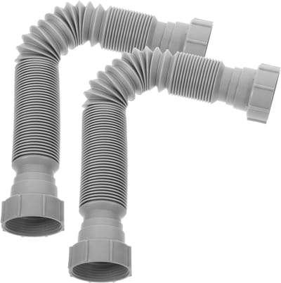 2 Stuks Uitschuifbare Flexibele Afvoer Slang voor Keuken en Badkamer, Geurresistente Ontwerp, Tot 60 cm Rekbaar, Eenvoudig te Buigen en Installeren, Perfect voor Afvoerproblemen