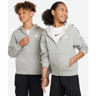Kindertrui met rits en capuchon Nike Club Fleece LBR