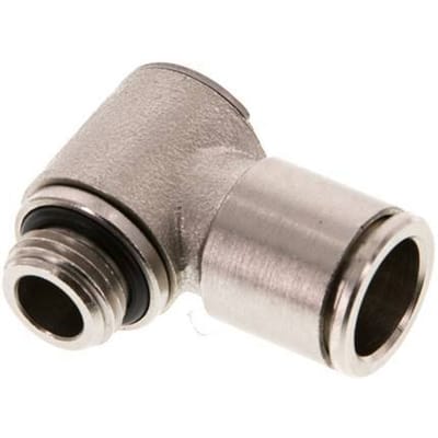 12mm x G3/8'' 90 graden L-vorm Messing Insteekfitting Buitendraad Draaibaar NBR
