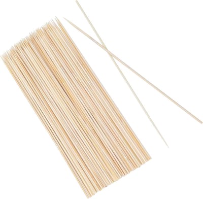 Doodadeals® - Satéprikkers -30 cm lang - 500 stuks - Satéstokjes - Satéprikkers Hout - Satéprikkers Lang - Fruitspies - Vleespennen - Vleesspies