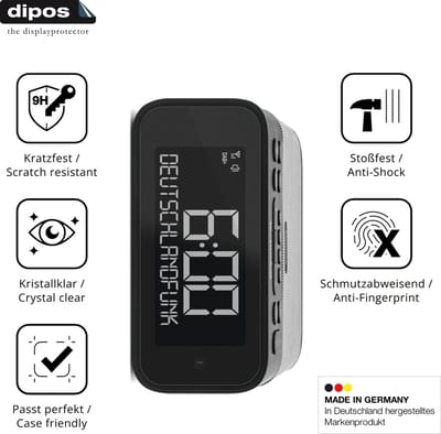 dipos – 2x Pantserfolie geschikt voor TechniSat Digitradio 52 BT | 9H Screenprotector