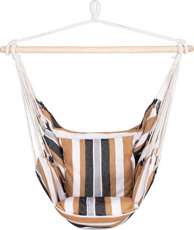 Springos Hangstoel | Binnen & Buiten | Met 2 Kussens | Belastbaar tot 150 kg | 130 x 100 cm | Multicolor