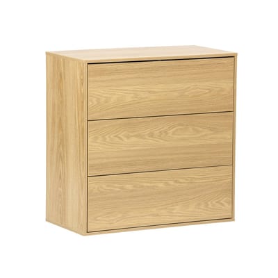 sweeek - Ladekast, opbergmodule houtdecor 3 lades 70cm - kompo