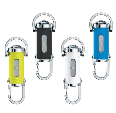 longziming -Mini LED Zaklamp - Sleutelhanger Lampje - Draagbare Verlichting - USB Oplaadbaar Design - Aluminium Materiaal - Waterdicht Eigenschap - Veelzijdig Gebruiksgemak - 4 Stuks