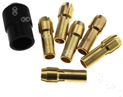 Dailygoody - Brass Collet Set - 7-delige boor set - Geschikt voor Rotary tools - Hoge kwaliteit - Ideaal voor hobby en klussen - Duurzaam en stevig
