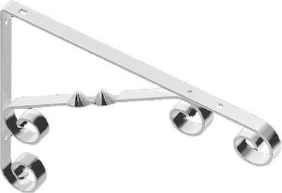 1x Witte stalen plankdrager/planksteun Jutta 18 x 13 cm tot 30 kg - 180 x 130 mm - Opbergsysteem - Kledingkast/voorraadkast plankdragers/consoles