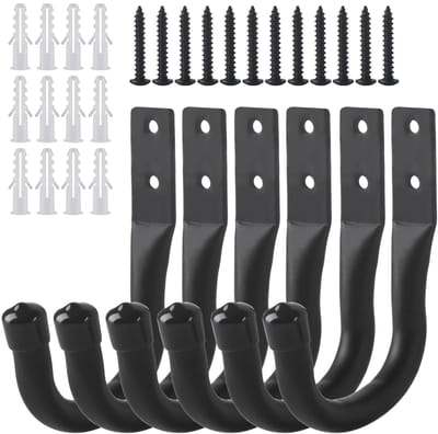 Dailygoods- Wandhaken Heavy Duty - Wandhaken Garage - Wandhaken Ladder - Wandhaken voor Fietsen - Wandhaken voor Gereedschap - Roestvrij Staal, Schokbestendig - Haak