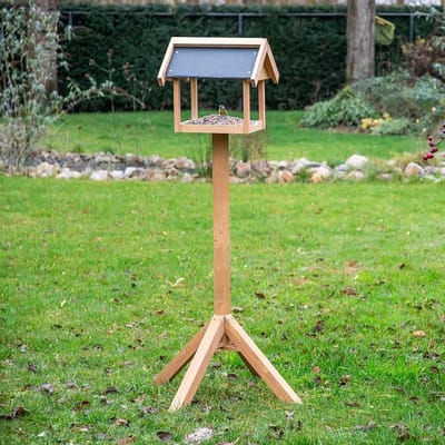 CJ Wildlife Voederhuisje op Paal - Georgetown - Vogelvoederhuisje Staand voor Kleine Vogels & Tuinvogels - Bruin