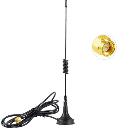 868 MHz Antenne - GSM Antenne Verlengkabel - Signaal Versterken - Magnetische Voet - 3 Meter Kabel - Zwart