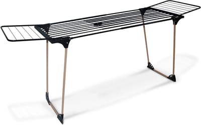 Vitapur Wasrek - Droogrek XXL - Kledingrek - Droogrekken - Wasrekken Inklapbaar - Inklapbaar Droogrek - Houtlook - Zwart