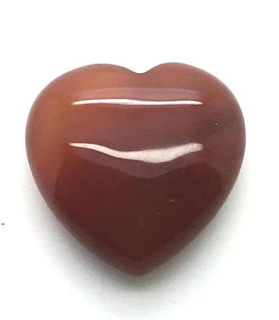 Carneool  edelsteen hart aardend vitaliserend 3 cm
