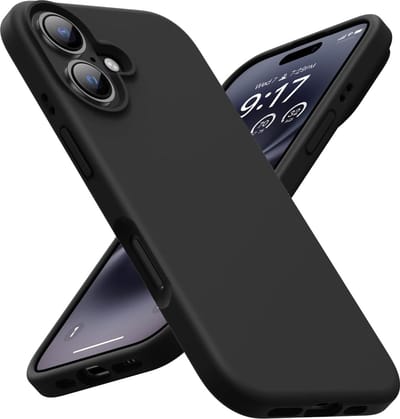 AziLine Zwarte Silicone Case Geschikt voor iPhone 16 - iPhone 16 Zwarte Bescherming Hoesje - Premium Zwarte Backcover geschikt voor iPhone 16