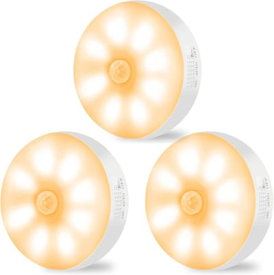 Oplaadbare Draadloze Sensorverlichting Nachtlamp - 3 Pack LED Wandlamp met Bewegingssensor voor Thuisgebruik