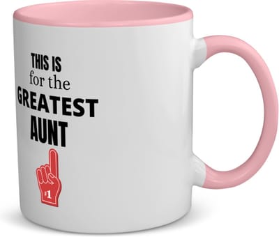 Akyol - this is for the greatest aunt koffiemok - theemok - roze - Tante - tante - verjaardag tante - cadeautje - kado - geschenk - 350 ML inhoud