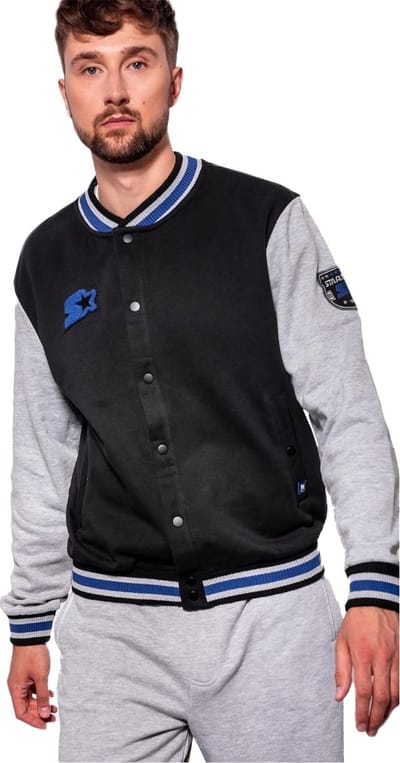 Starter Man College Blouse SUG-020-BD-200, Mannen, Zwart, Sweatshirt, maat: M