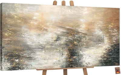 Canvas schilderij groot handgeschilderd kracht van de elementen natuur abstract – YS-Art Gallery – Krachtige wanddecoratie voor woonkamer – Modern schilderij voor kantoor en hal