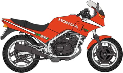 Hasegawa Modelbouwpakket Motorfiets - 21780 Honda VT250F MC08 1984 Red Color - Japanse Motorfiets Plastic - 1:12 - Modelbouw