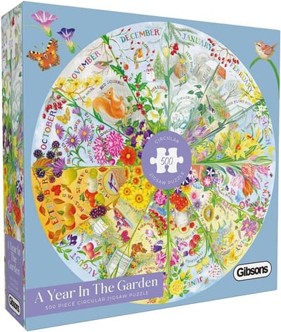 Ronde Puzzel 500 Stukjes Tuin Thema Educatief Spel voor Volwassenen