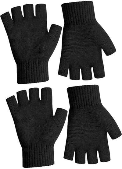 Dailygoods- Vingerloze Handschoenen Zacht en Comfortabel - Vingerloze Handschoenen Dames/Heren - Vingerloze Handschoenen Kind - Universele Maat - 2 Paar - 18 x 10 cm - Vingerhandschoenen
