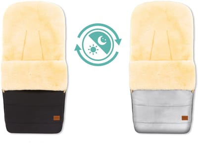 Winter Voetenzak Kinderwagen & Buggy - Reflecterend - Teddyvoering - Waterafstotend & Winddicht - Lamsvacht Medicinaal Gelooid - Fillikid