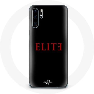 Coque - Huawei - P30 Pro Elite - Logo Rouge - Fond Noir - Coque Rigide noir