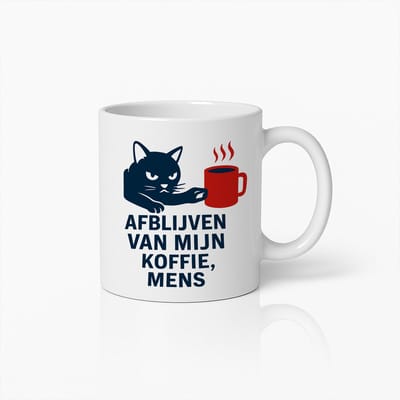 Grappige Katten Koffiemok – Blijf van Mijn Koffie Af Humoristisch Cadeau voor Kattenliefhebbers