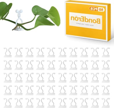 Set van 50 Zelfklevende Plant Clips voor Klimplanten, Discrete Bevestiging voor Binnenplanten en Muurmontage
