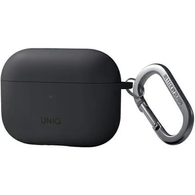 UNIQ - hoesje - voor Nexo AirPods Pro - 2 - gen - + - Oorhaken - Siliconen - grijs/antracietgrijs