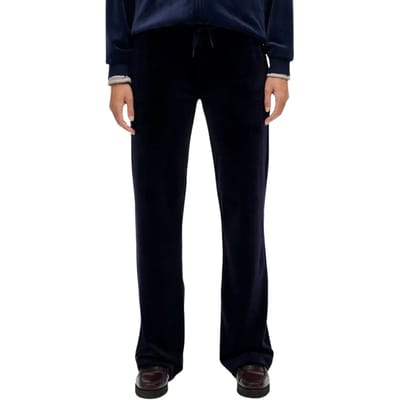 Superdry Country Club Velour Joggingbroek Blauw Grootte: 34