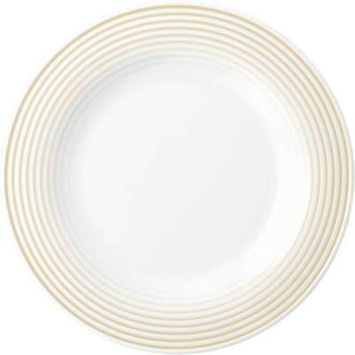 (6 stuks) SELTMANN WEIDEN Bord - plat - Ø 260mm - Zandbeige Wit / Geel