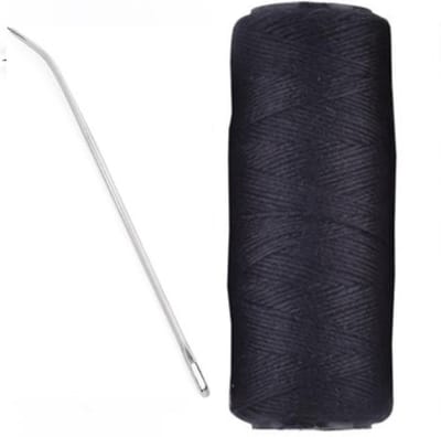 J Naald + Weave Draad Zwart - Hairweaving - Interlock - Combi
